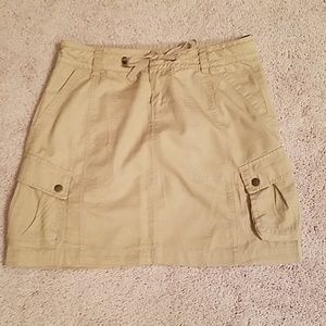 Khaki cargo skirt